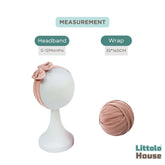 Baby Neutral Jersey Wrap With Hairband SR091 | NB | Peach